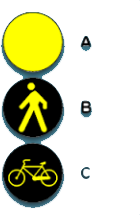 Luce gialla lampeggiante